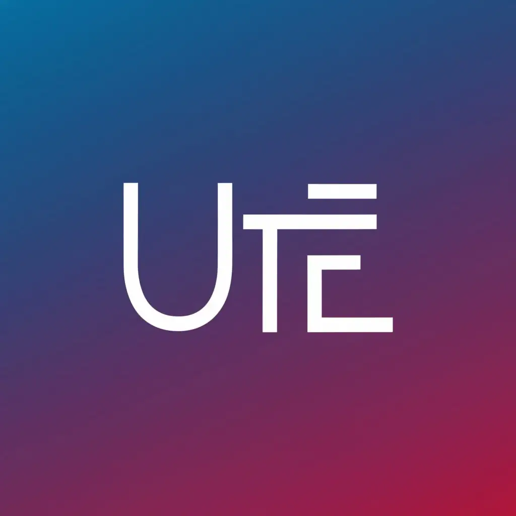 a logo design,with the text "Utel", main symbol:U and T letter,Minimalistic,be used in Technology industry,clear background