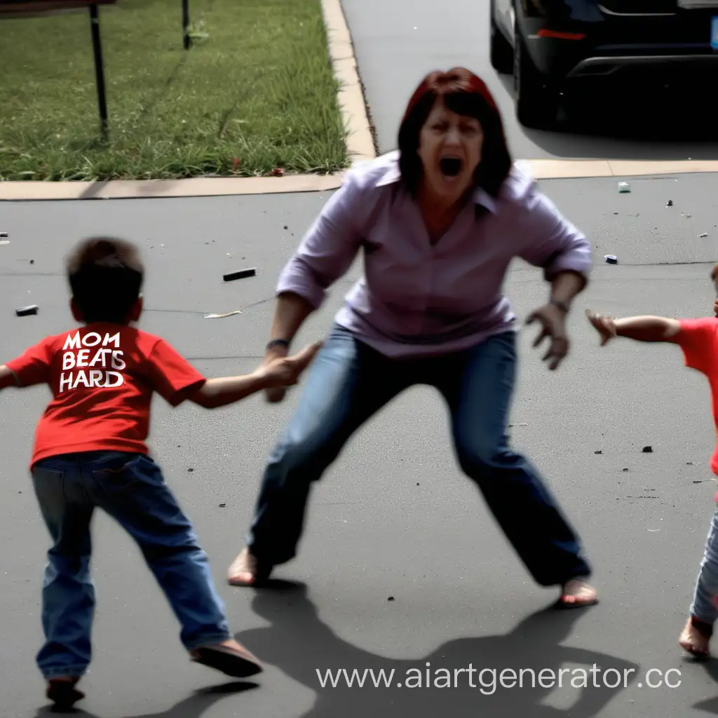 Mother-Disciplining-Children-Firmly