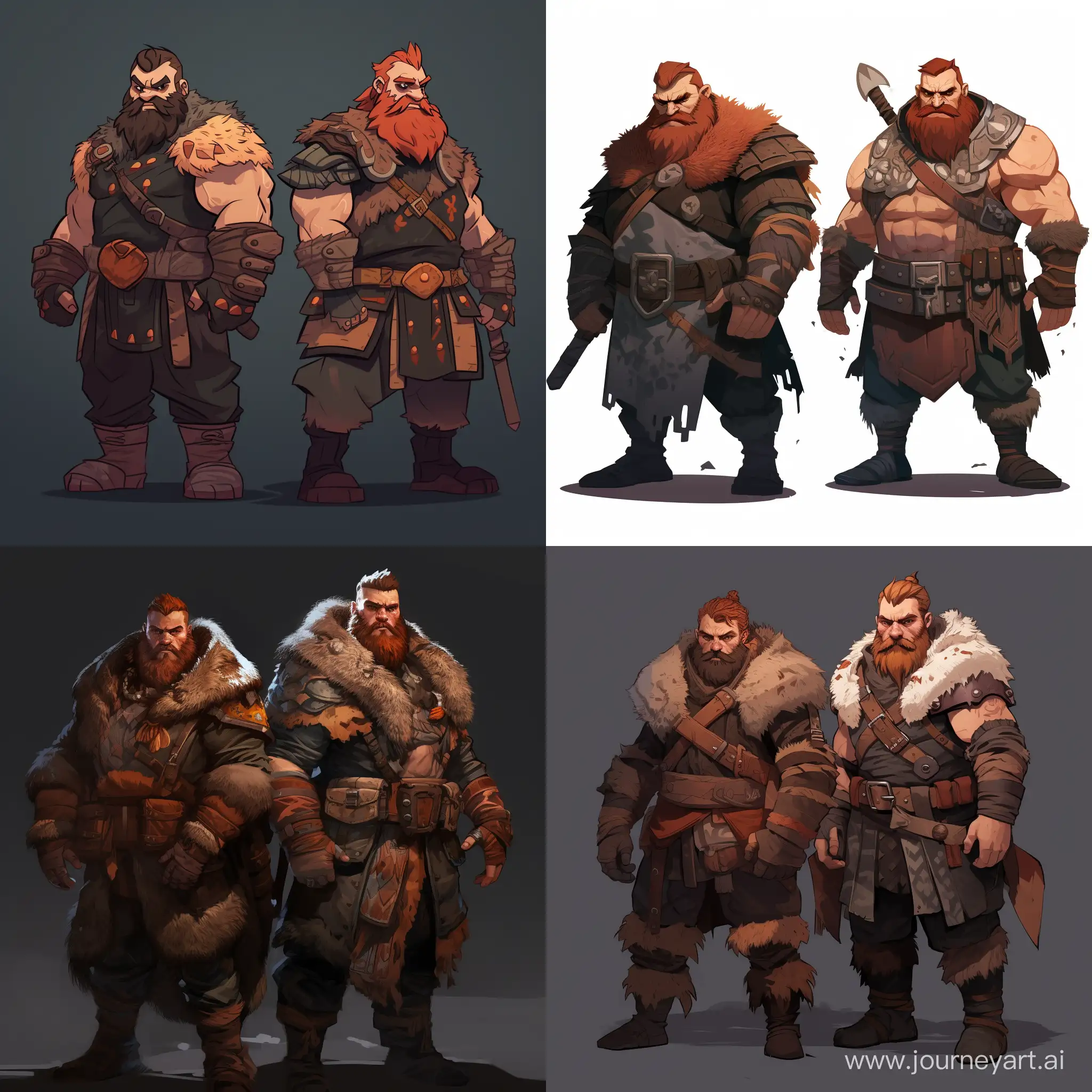 Fierce-Viking-Berserker-Brothers-in-Bear-Skin-Attire-Wielding-Axes
