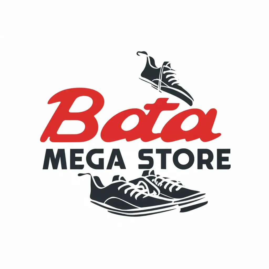 logo, Shoes, with the text "Bata Mega Store", typography