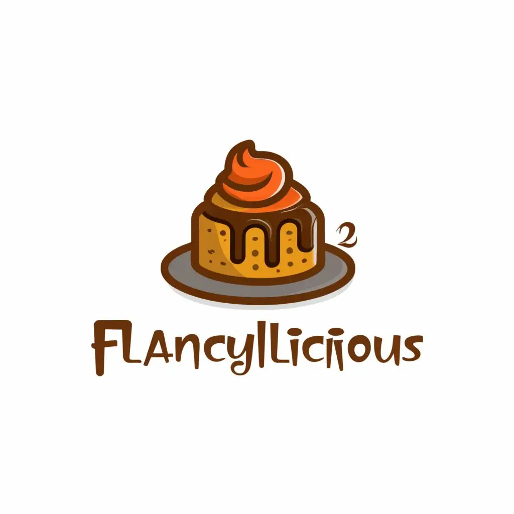 LOGO-Design-For-Flancylicious-Tempting-Cake-and-Flan-Fusion-for-Restaurant-Branding