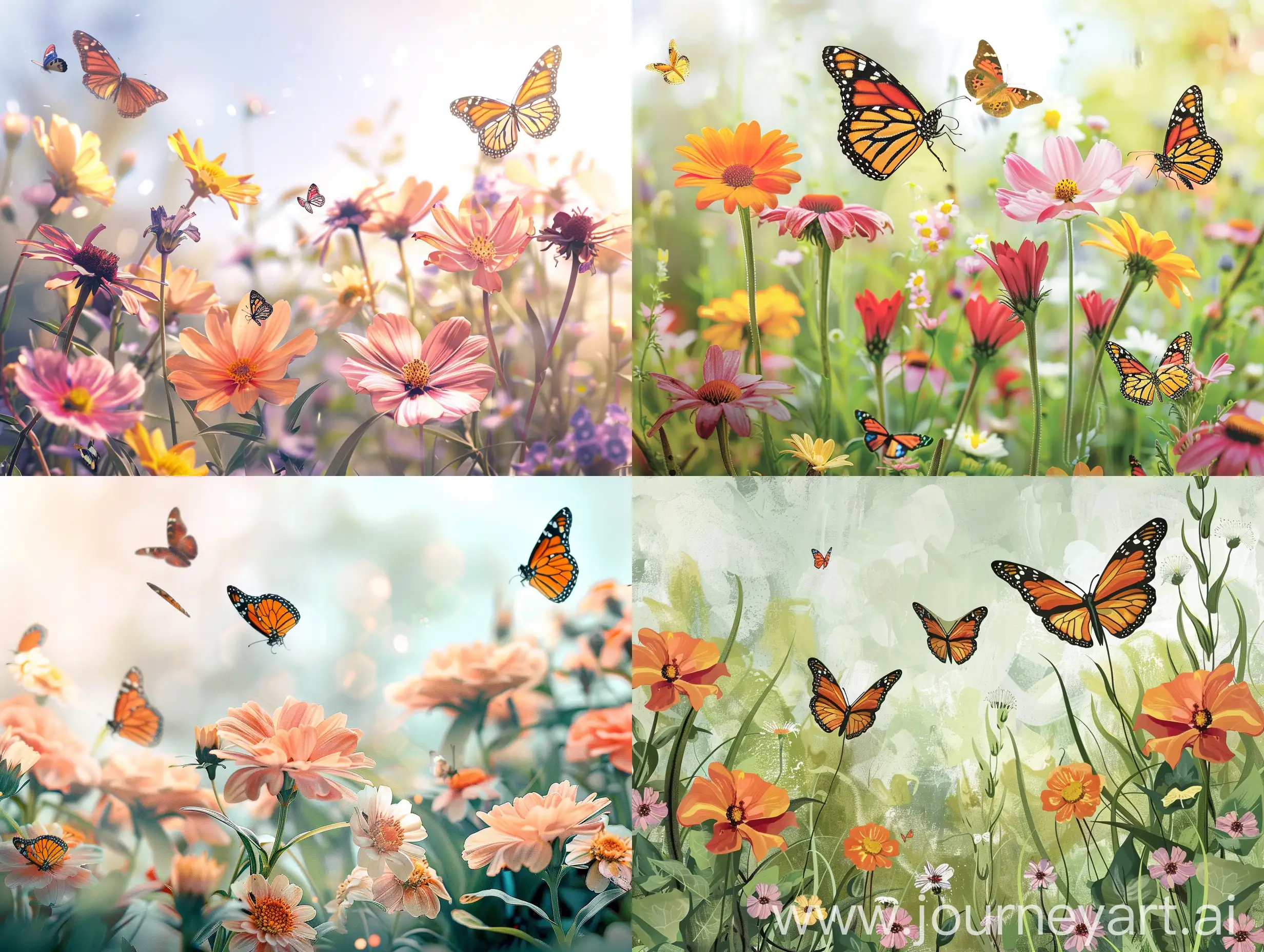 Vibrant-Butterfly-Garden-with-Beautiful-Flowers