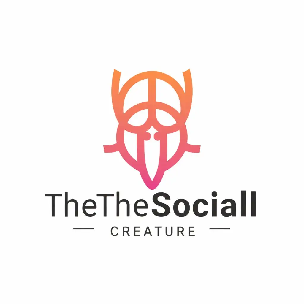LOGO-Design-For-The-Social-Creature-Playful-Creature-Symbol-in-2D-Style