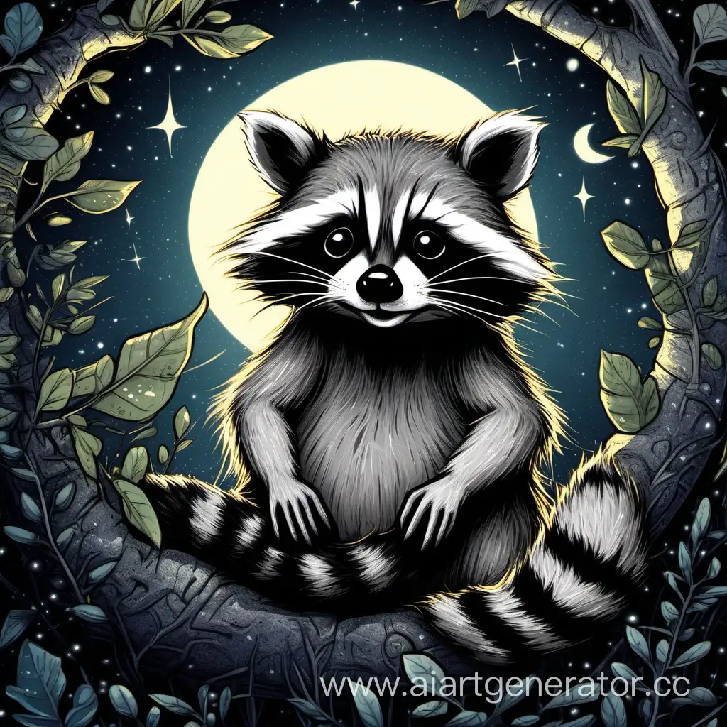Moonlit-Raccoon-with-Illuminated-Belly-Button