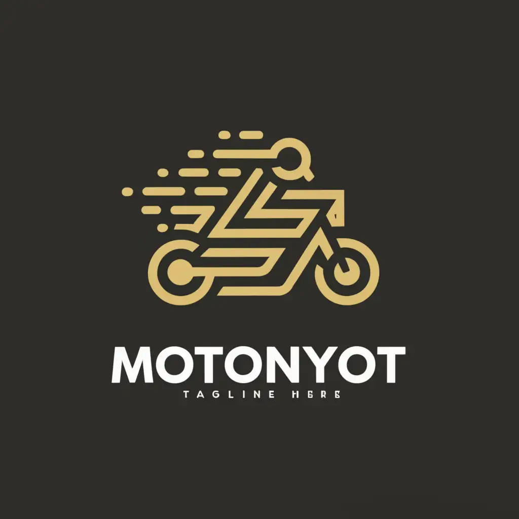 a logo design,with the text "MotoNyot", main symbol:Motorcycle,Moderate,be used in Automotive industry,clear background