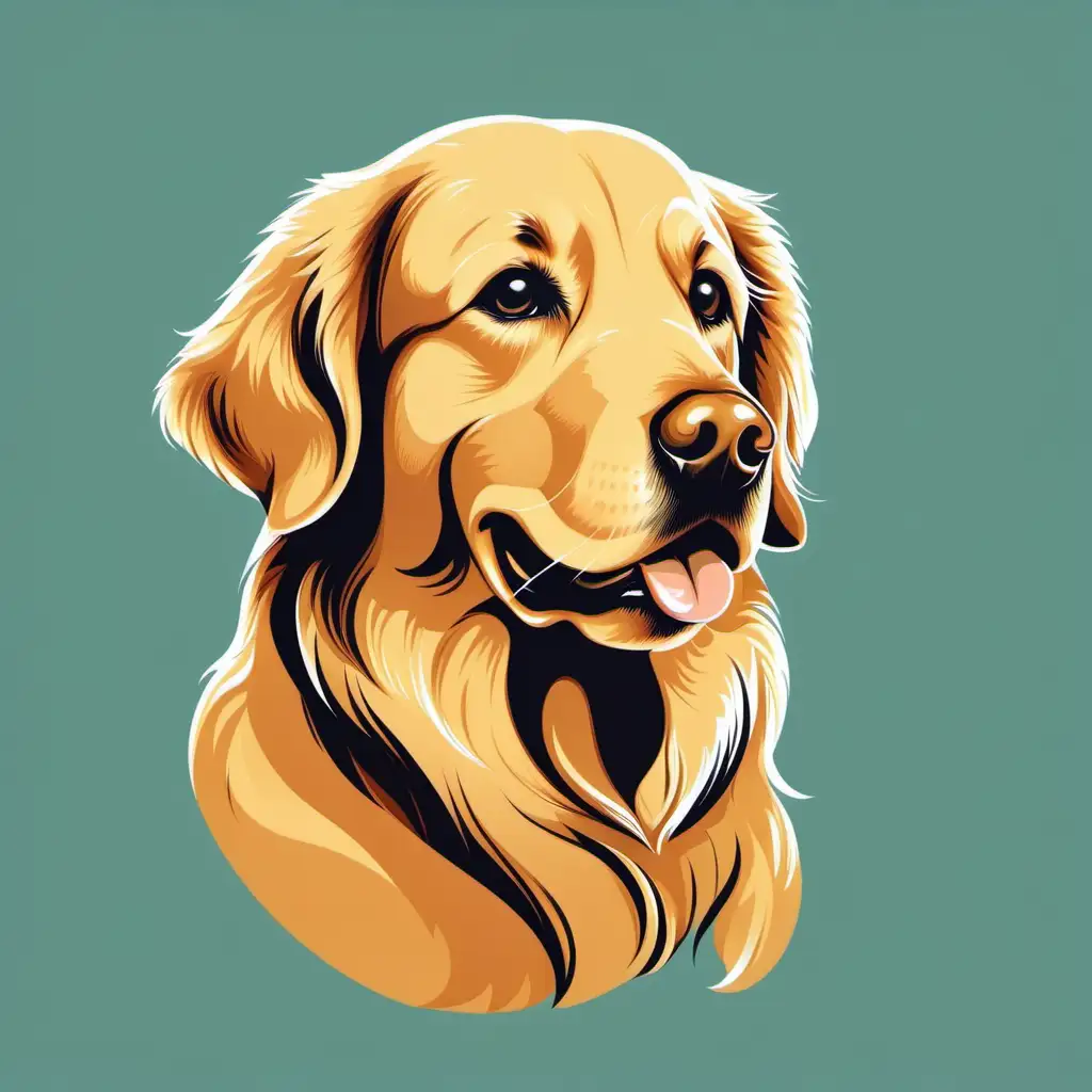 Adorable Golden Retriever Dog Vector Illustration for Pet Lovers