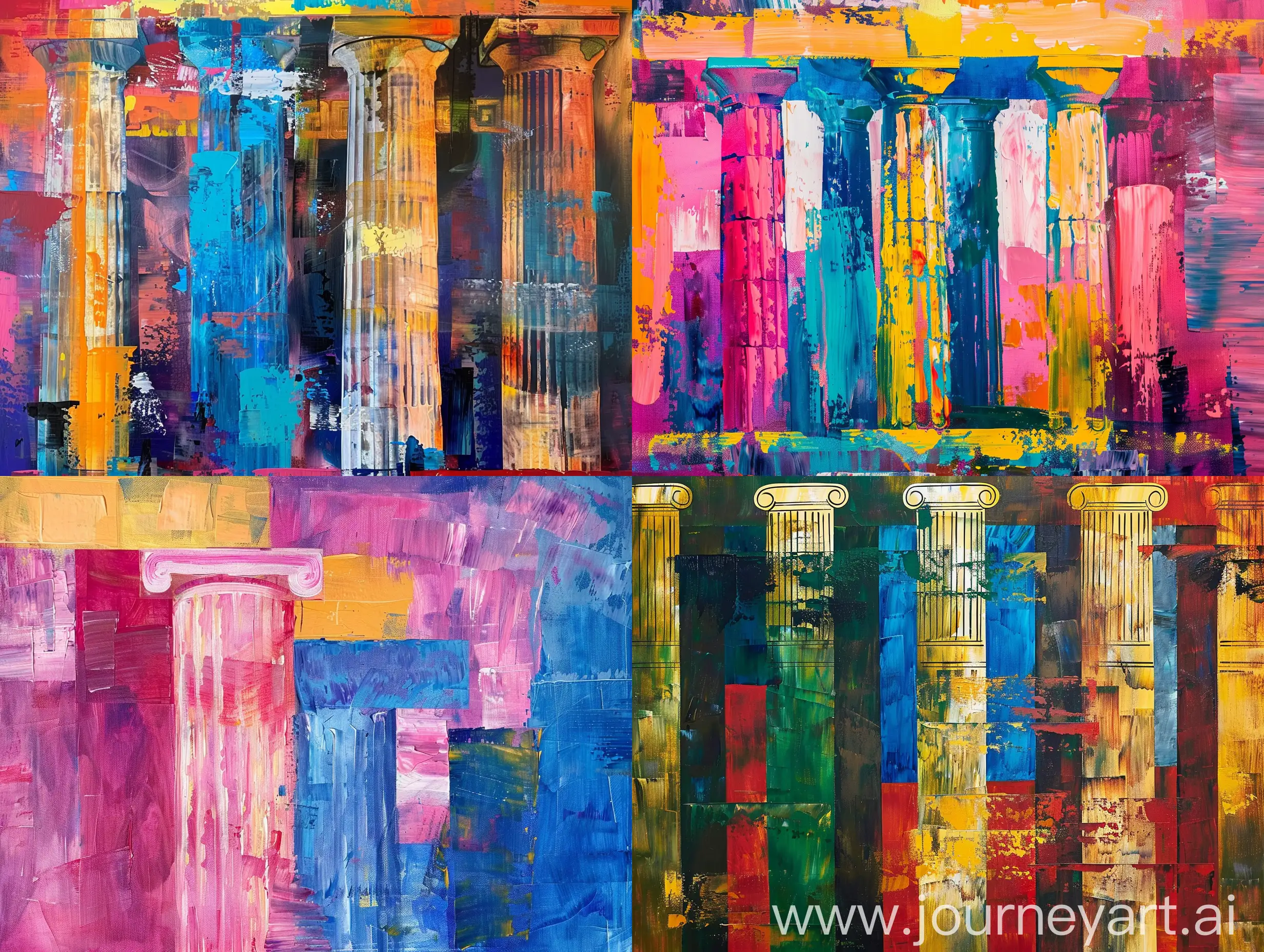 Abstract-Painting-with-Greek-Columns-Modern-Artistic-Interpretation-of-Classical-Architecture