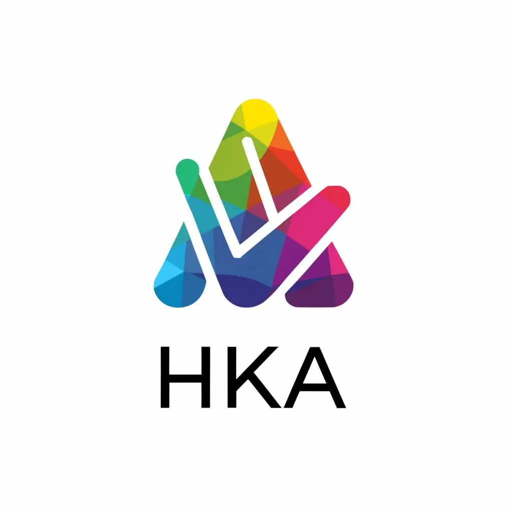 a logo design,with the text "HKA", main symbol:Guitar,Minimalistic,be used in Entertainment industry,clear background