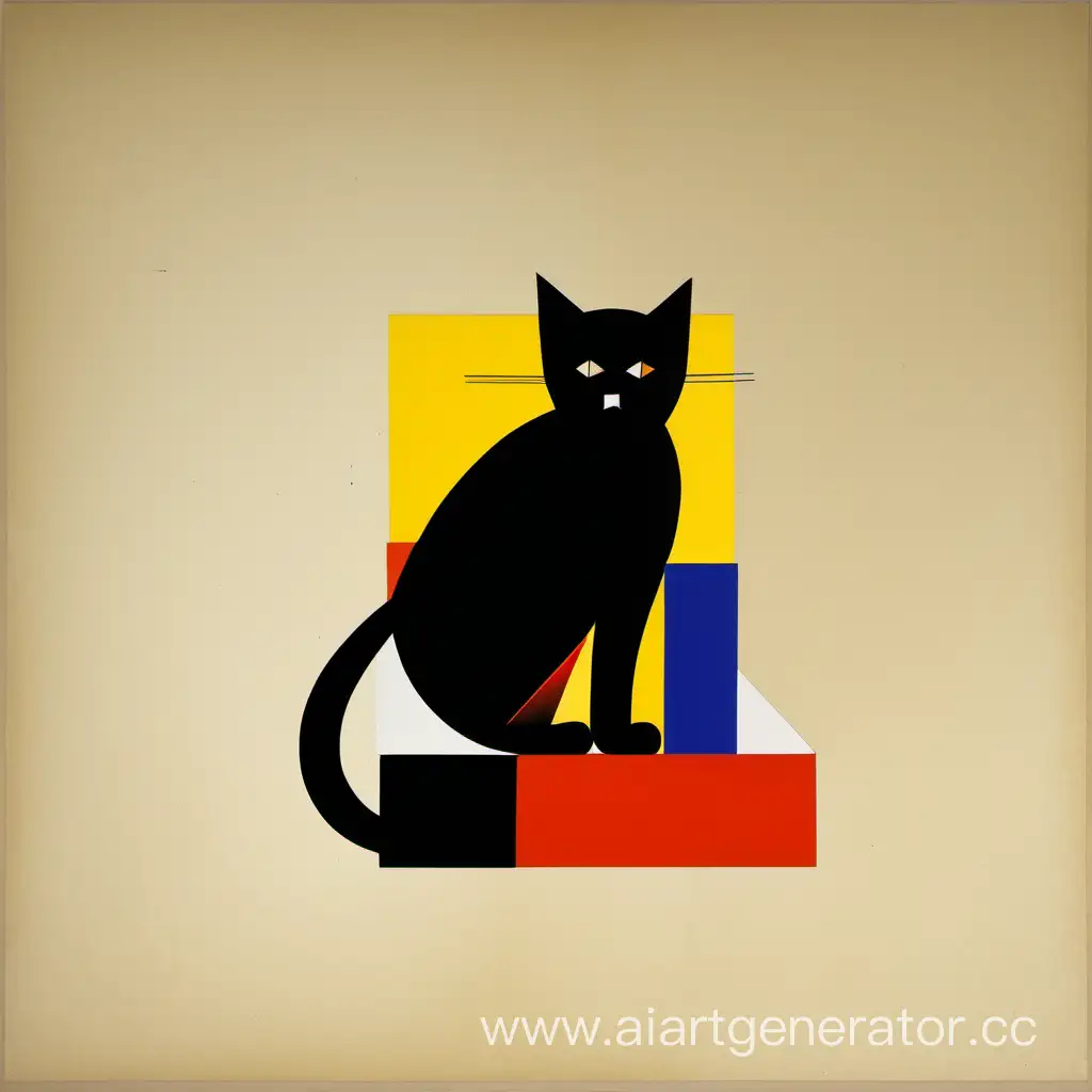 Suprematism-Inspired-Cats-Artwork