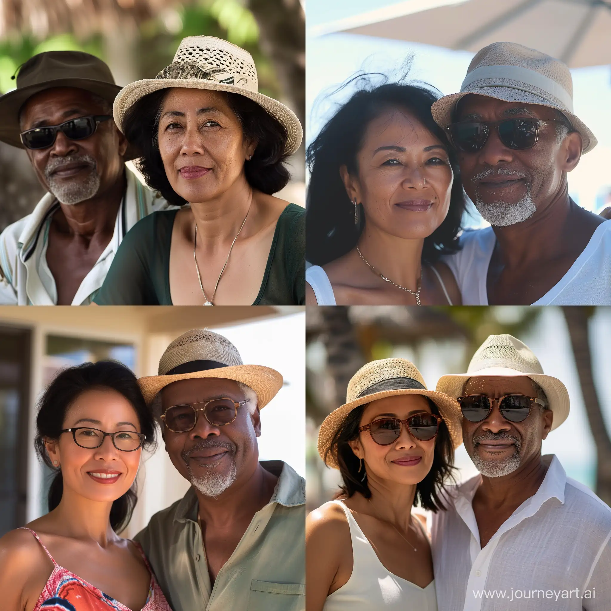 Diverse-MiddleAged-Couple-Enjoying-Vacation-Getaway