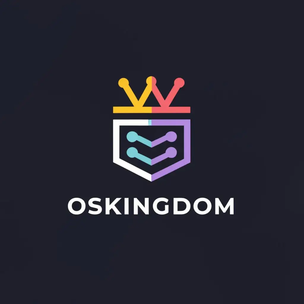 a logo design,with the text "OSKingdom", main symbol:Kingdom, Computer,Moderate,clear background