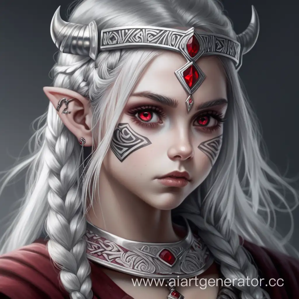 SilverHaired-Viking-Girl-with-Ruby-Eyes-and-Tattooed-Strength