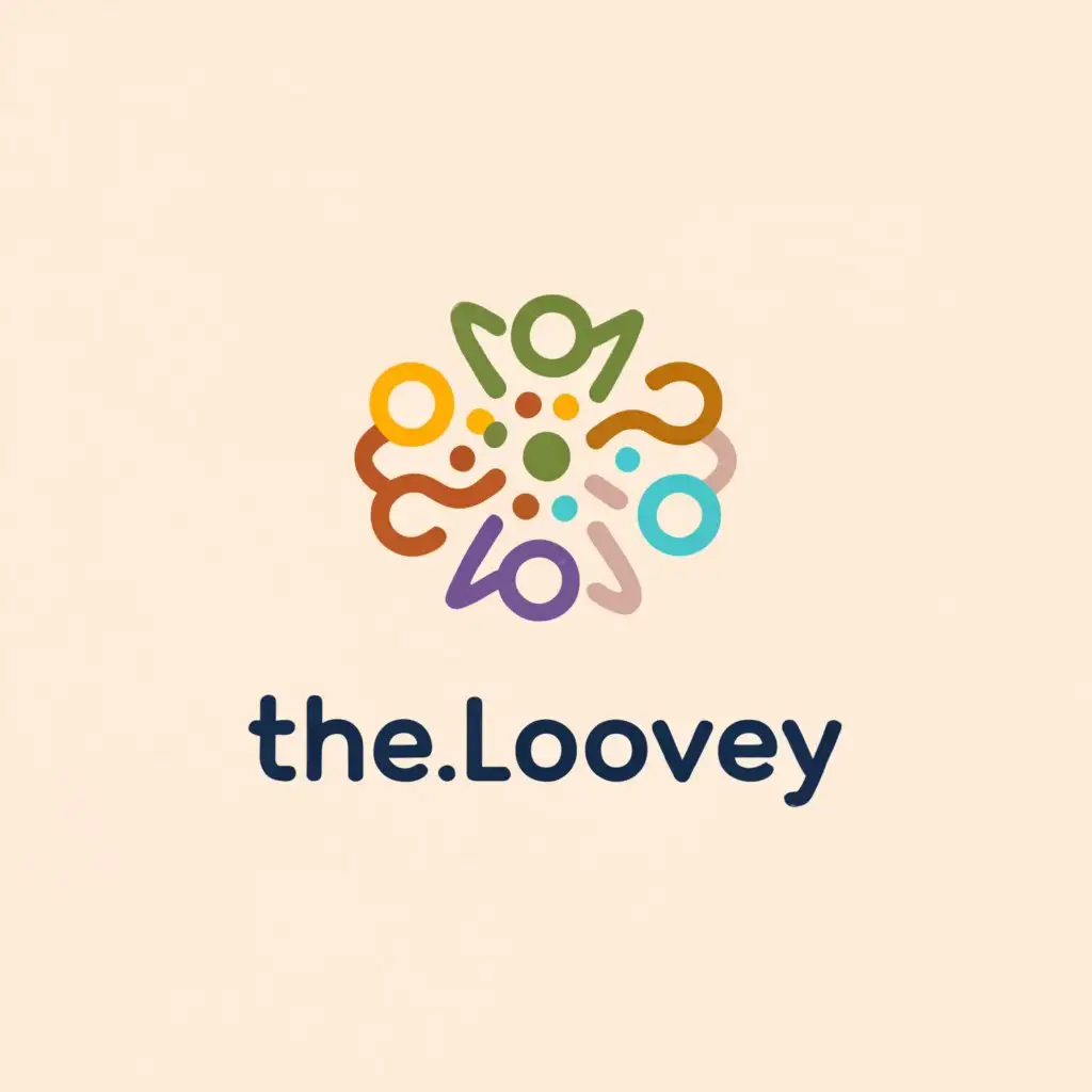 a logo design,with the text "The.Loovey", main symbol:beads, accessories, colorful. cute,Minimalistic,clear background