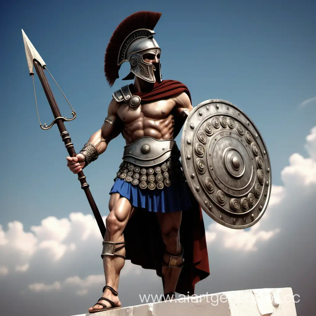 Греческий воин тяжело воружоный