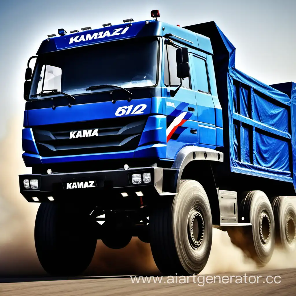 Kamaz-65115-Truck-Racing-Through-Urban-Streets