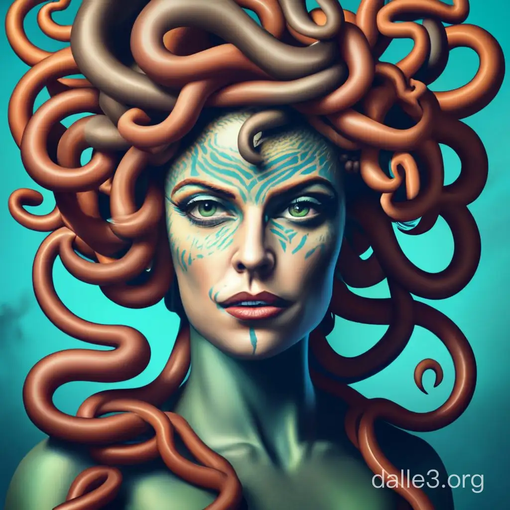 Malevolent Medusa Staring with Petrifying Gaze | Dalle3 AI