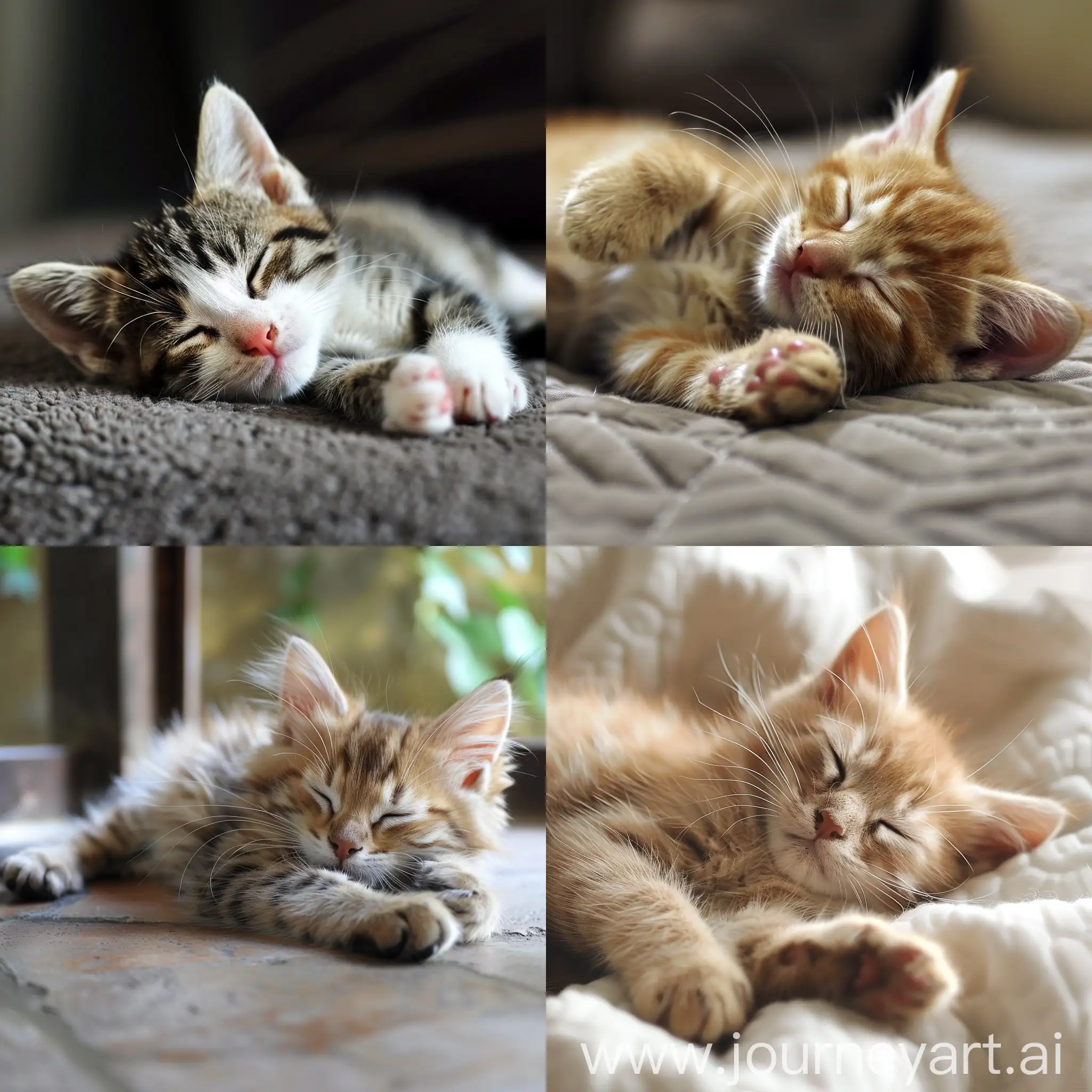 Adorable-Sleeping-Kitten-in-a-Peaceful-Nap