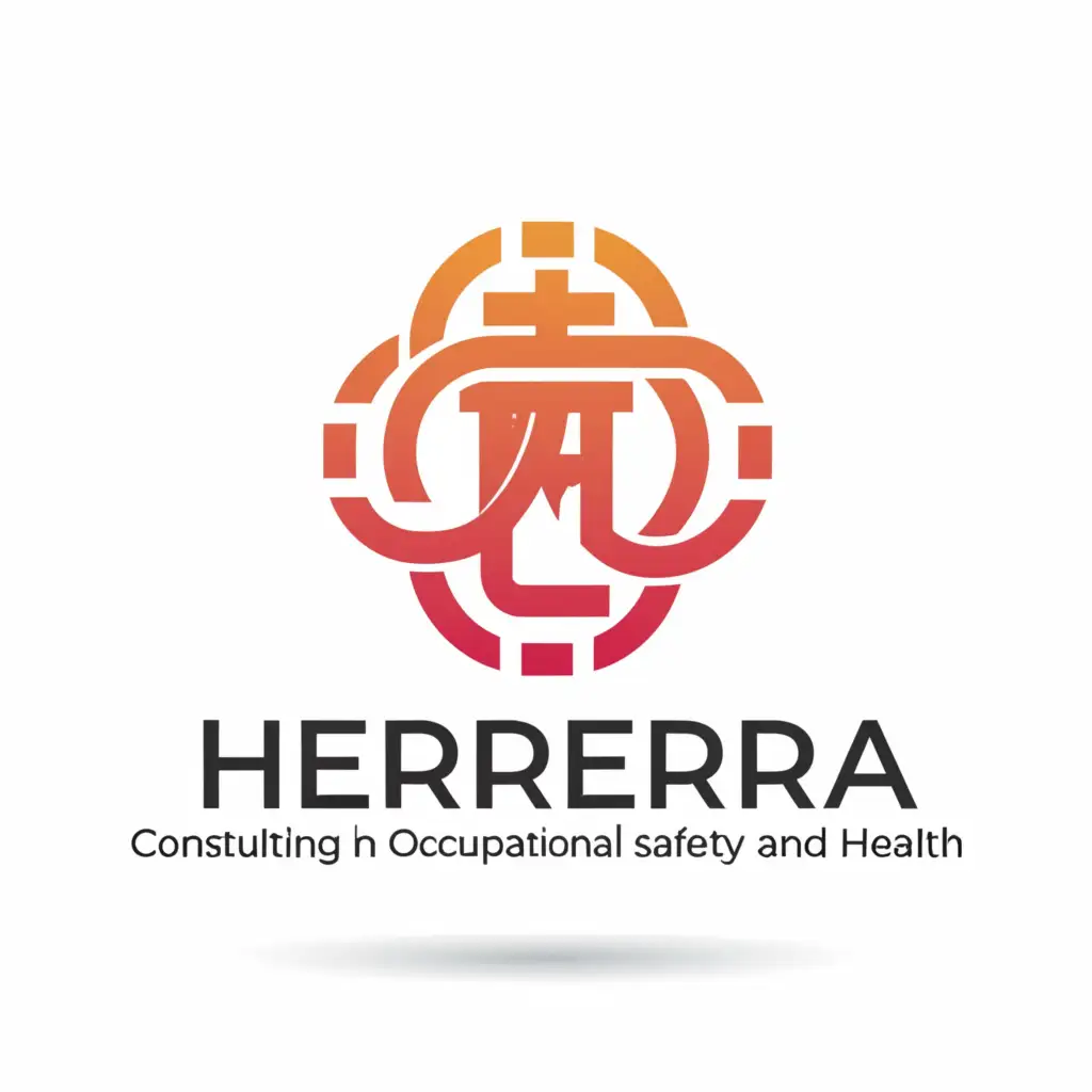 a logo design,with the text "consulting in
occupational safety and health
Herrera", main symbol: letters Chinese and cruz ,complex,be used in Home Family industry,clear background