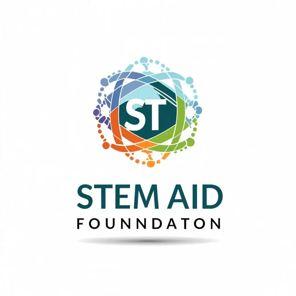 LOGO-Design-for-STEM-Aid-Foundation-Globe-Symbol-with-Science-Technology-Engineering-and-Mathematics-Elements-Highlighting-Helping-Hands-and-Unity-on-a-Moderate-Clear-Background