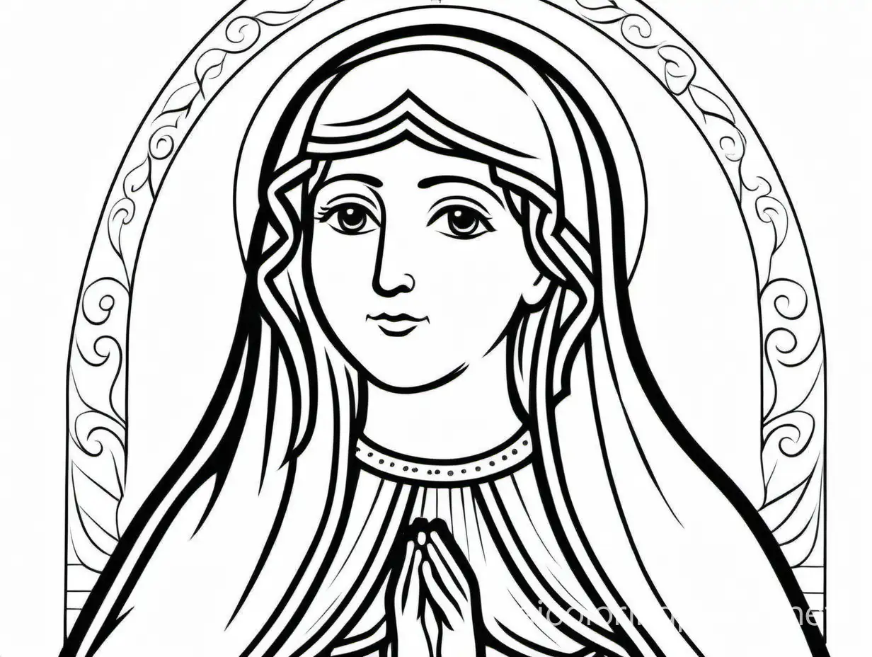Simplified-Virgin-Mary-Coloring-Page-for-Children