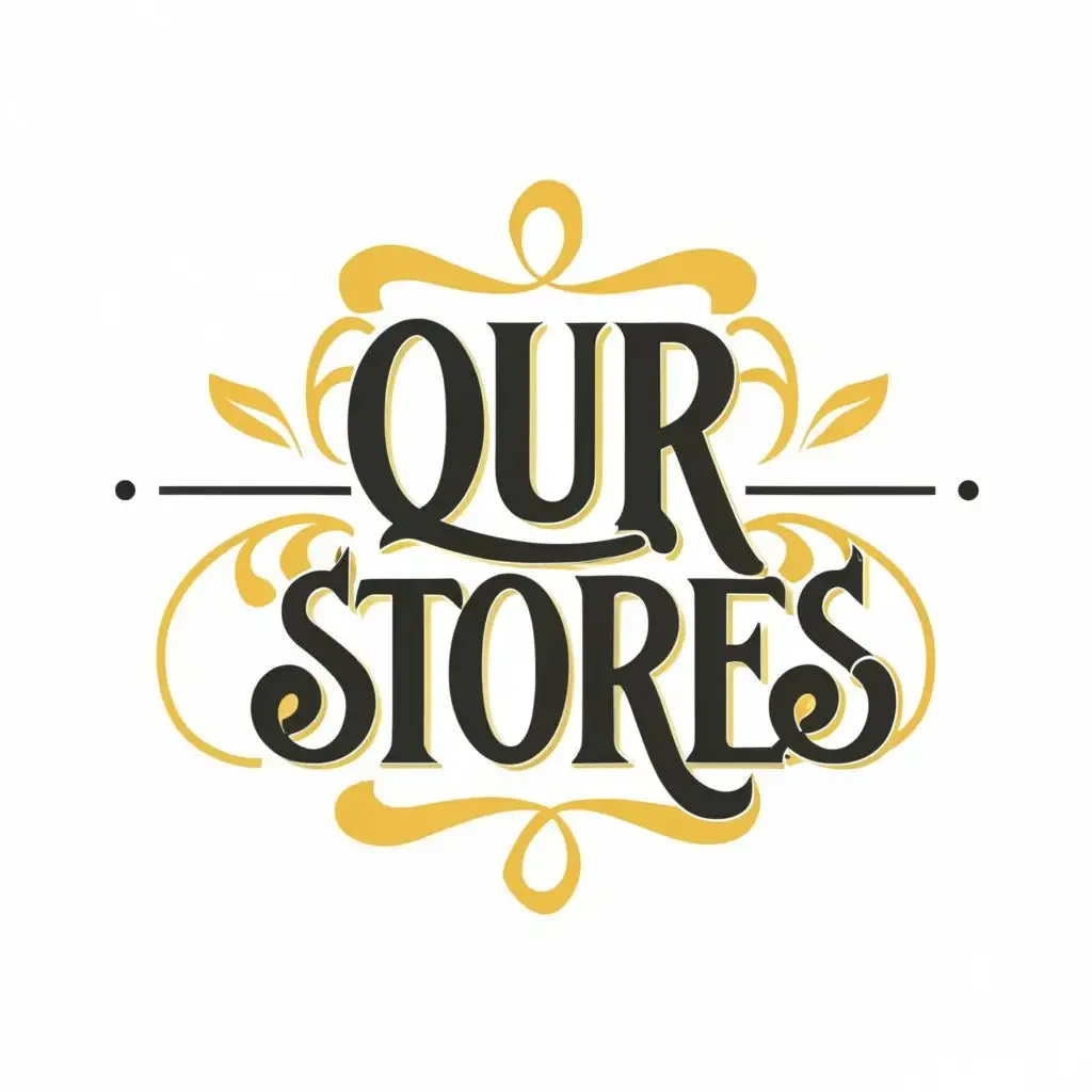 logo, Our stores, with the text "Our stores", typography, be used in Retail industry