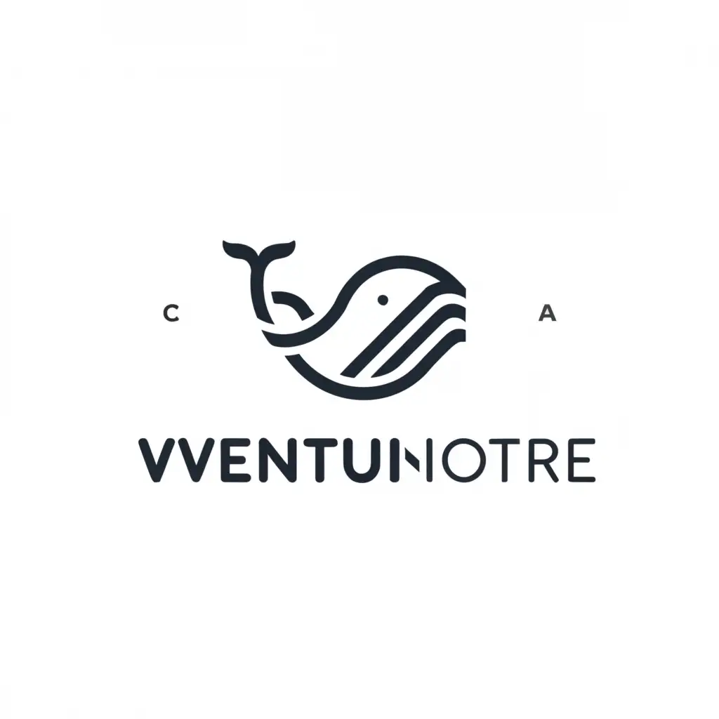 a logo design,with the text "VENTUNOTRE", main symbol:Wale, wave,Minimalistic,be used in Legal industry,clear background