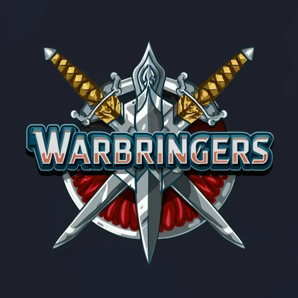 logo, text, with the text "Warbringers", typography, be used in Internet industry