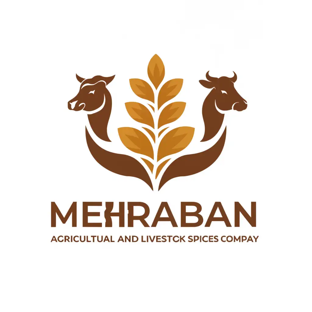 a logo design,with the text "Mehraban", main symbol:Agricultural and Livestock Spices Company,Moderate,clear background