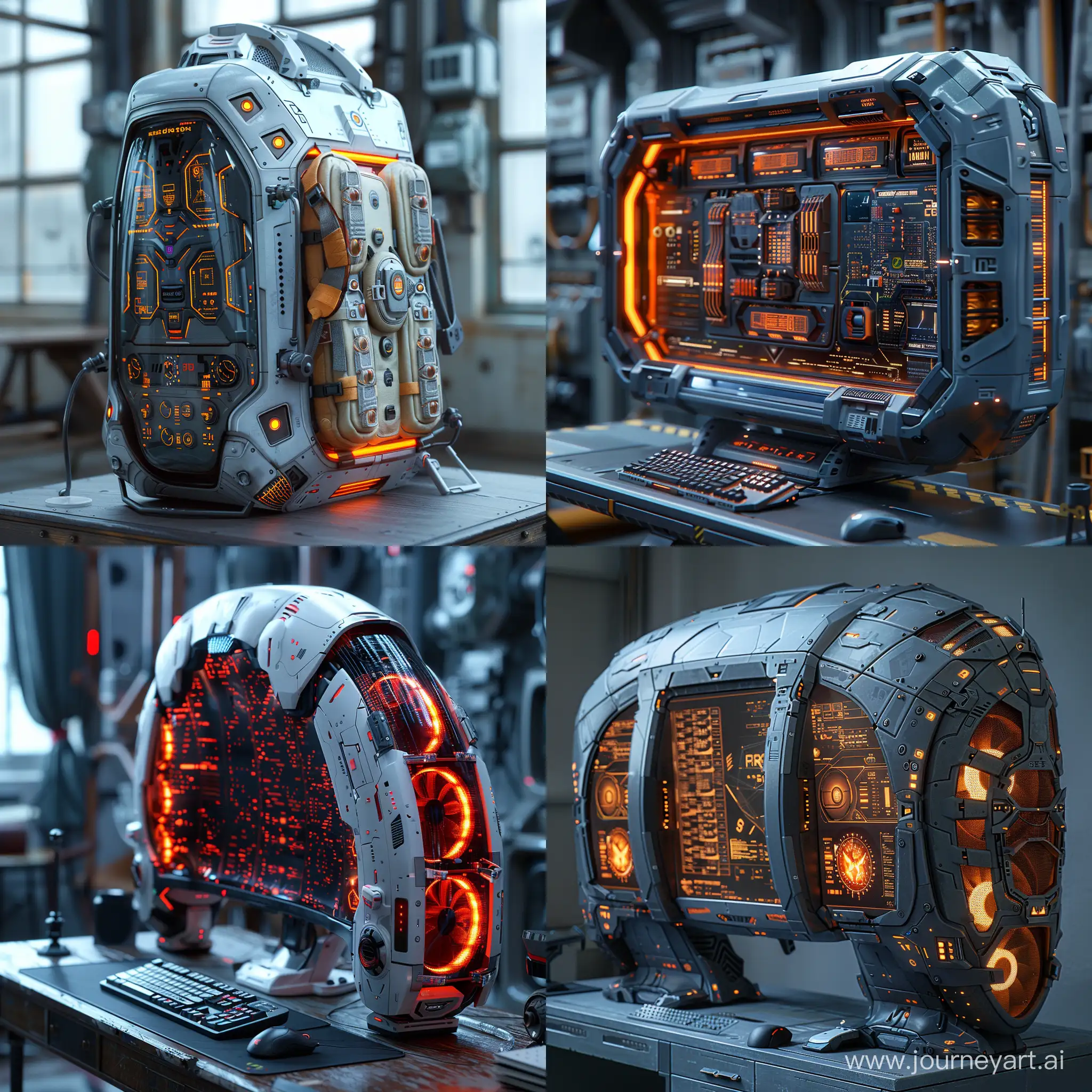 Futuristic-HighTech-PC-Monitor-with-Octane-Render-Stylization