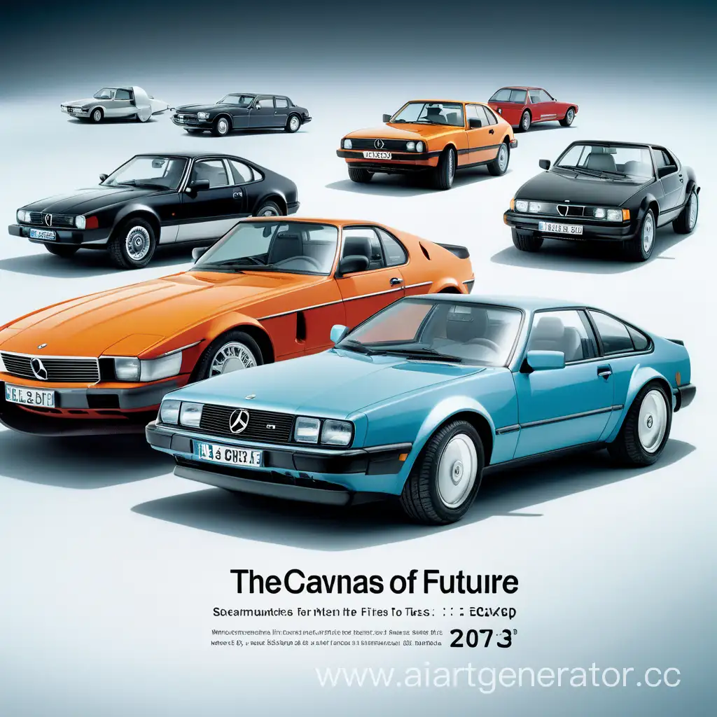 Рекламный баннер для кампании по производству постеров Canvas of the future, на котором должно быть изображены культовые немецкие автомобили, направленных в сторону зрителя, очень хорошего качества
