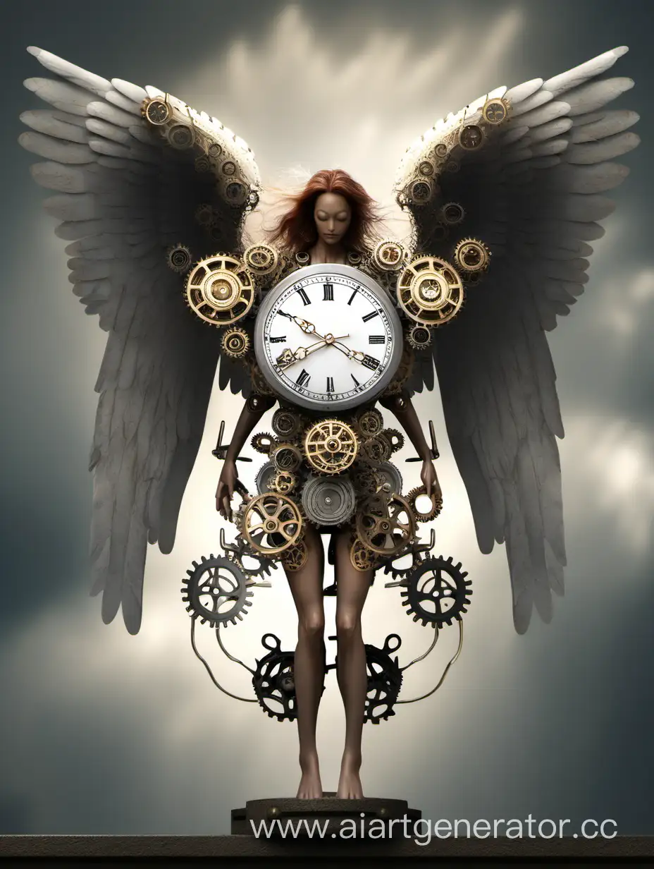 Ангел времени с шестерными крыльями

