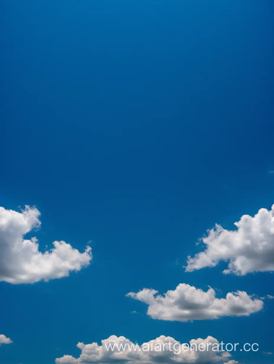голубое небо с облаками днём