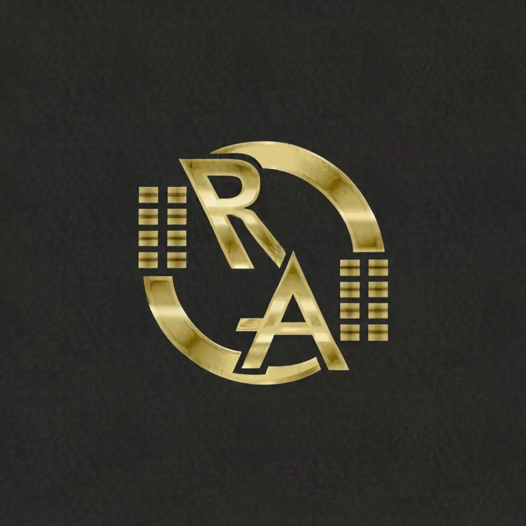 LOGO-Design-For-R-A-Modern-Refined-Letters-in-Black-Gold-and-Silver-for-Forex-Trading