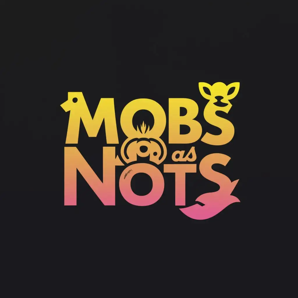 a logo design,with the text "Mobs and Nots", main symbol:Animals,Moderate,clear background