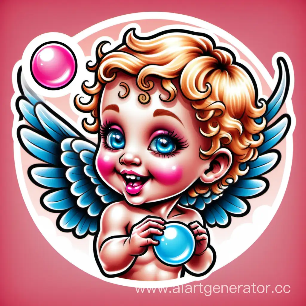 Cherubic-BlueEyed-Baby-Angel-with-Bubblegum-Tattoo
