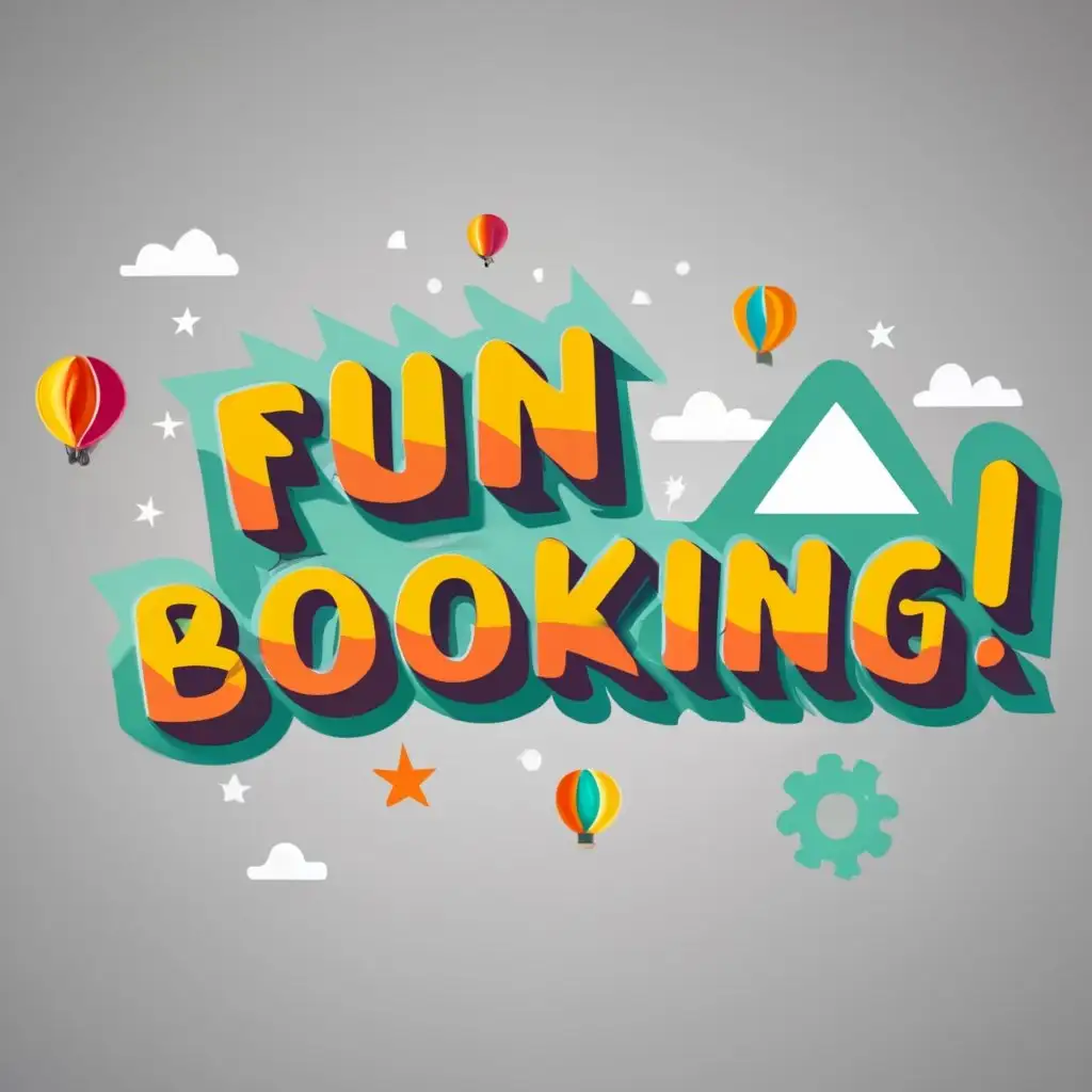 logo, Fun, with the text "FunBooking", typography, be used in Travel industry