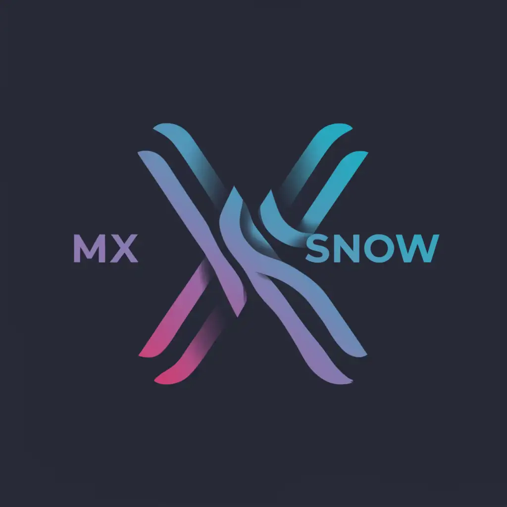 a logo design,with the text "Mx snow", main symbol:M X
,complex,be used in Entertainment industry,clear background