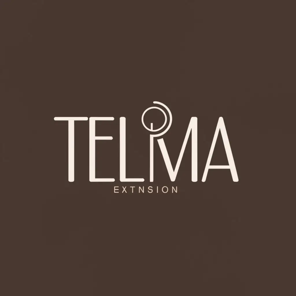 a logo design,with the text "telma", main symbol:Hair Extensions,Minimalistic,clear background
