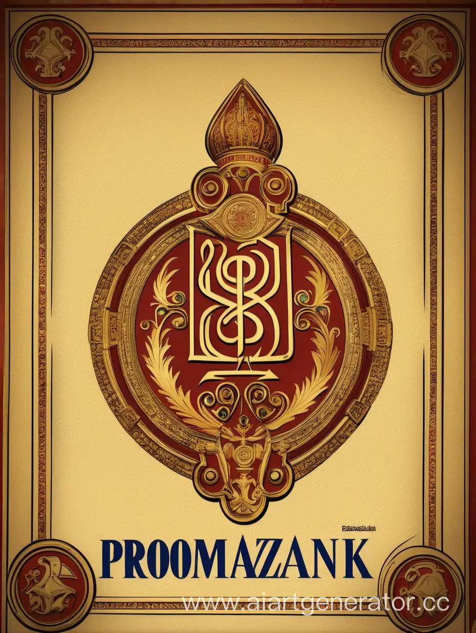 Рекламный плакат объединяющий стиль Византии и логотип банка Промсвязьбанк ПСБ
