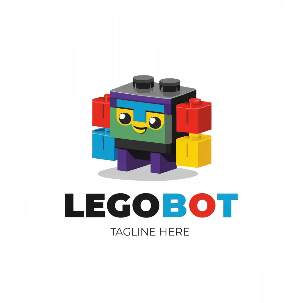 LOGO-Design-For-LEGOBOT-Futuristic-Transformers-Robot-LEGO-Emblem
