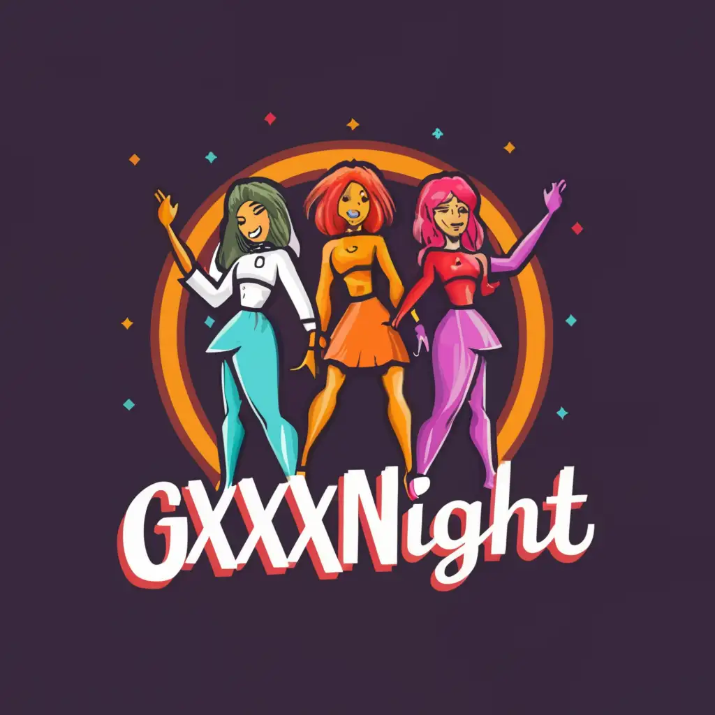 LOGO-Design-For-GXXXNIGHT-Elegant-Text-with-Feminine-Silhouette-on-Clear-Background