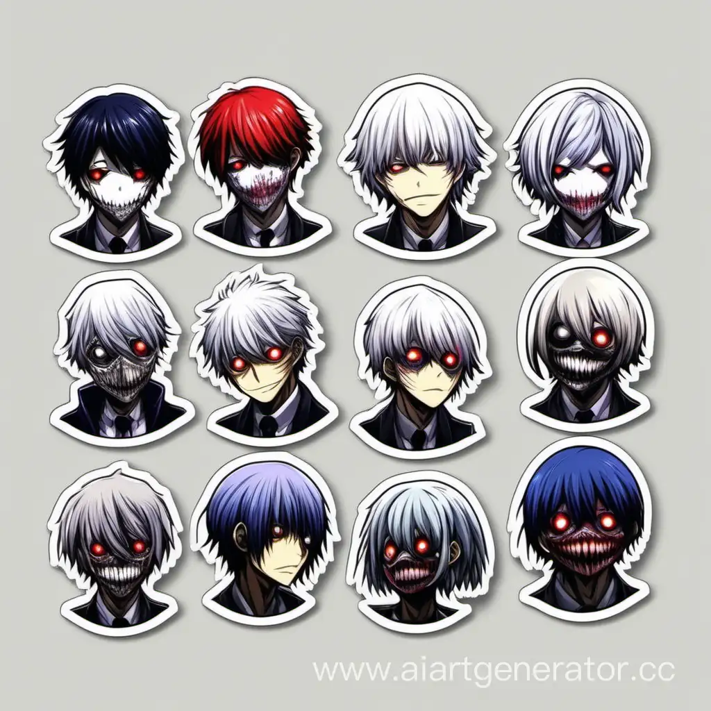 Tokyo-Ghoul-Stickers-Collection-on-White-Background