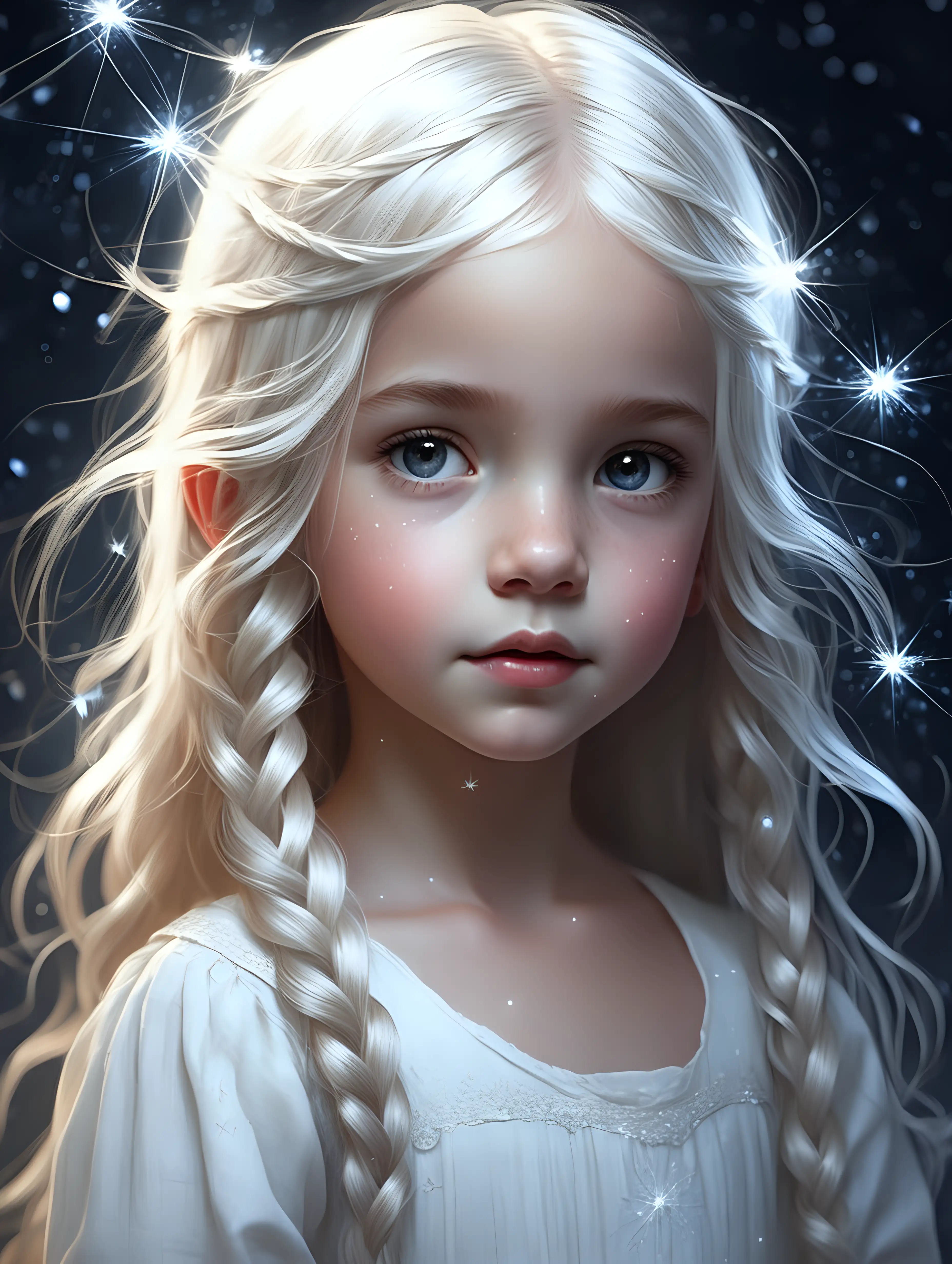 Her hair is Woven with sparkling starlight, pure and white.  Annie May, a little girls face, A Pixel Weaver, leaving her trace. “-v6”