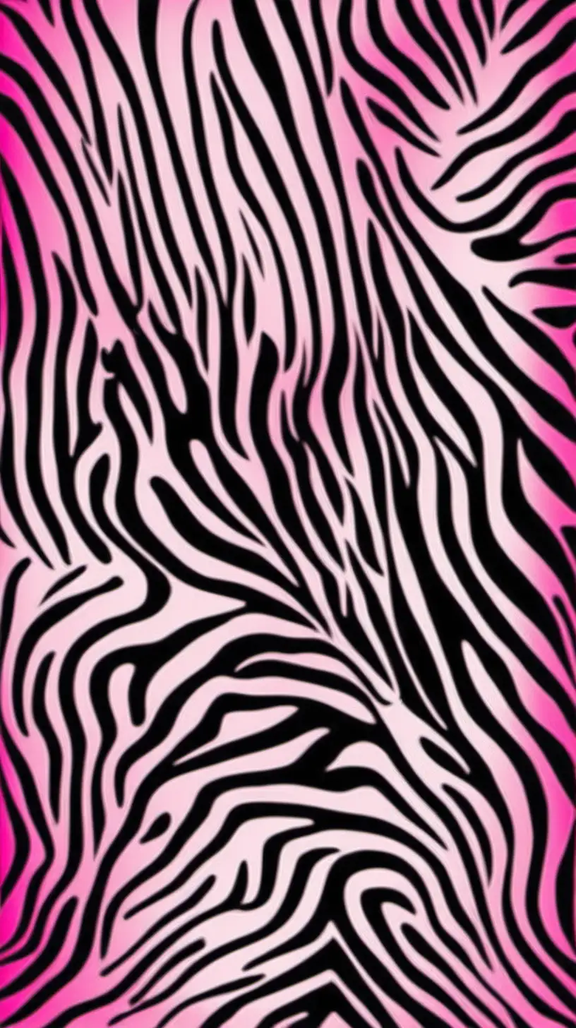 create an ongoing pattern of, medium sized, light pink zebra print