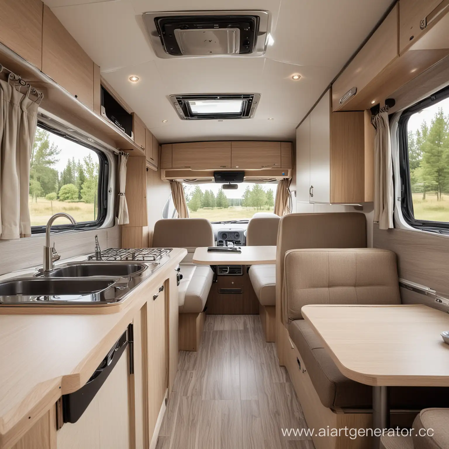 Modern-Technological-Motorhome-with-Fully-Equipped-Kitchen-Comfortable-Bed-and-Efficient-Shower