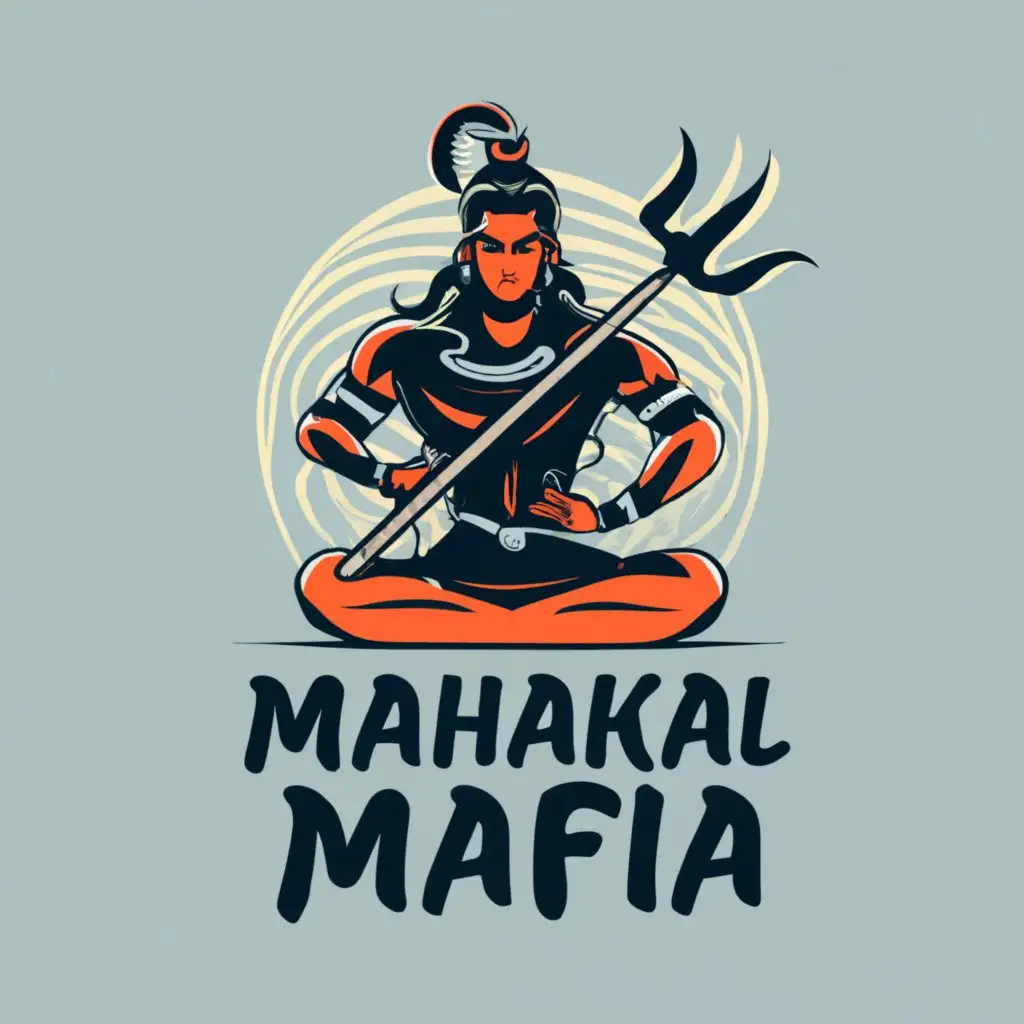 Lord mahadev graphic silhouette with red circle logo design. posters for  the wall • posters silhouette, om, spiritual | myloview.com