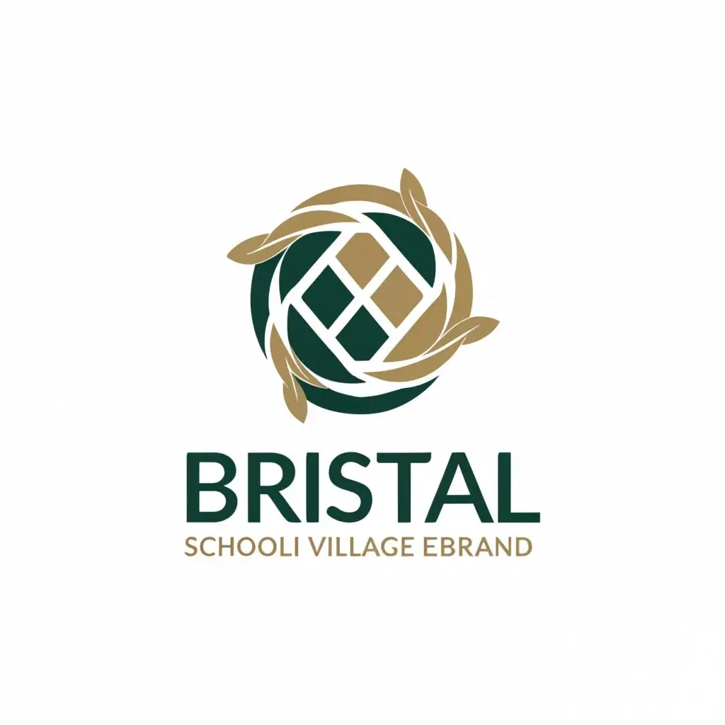 a logo design,with the text "Bristal", main symbol:School willage education, be used in Education industry