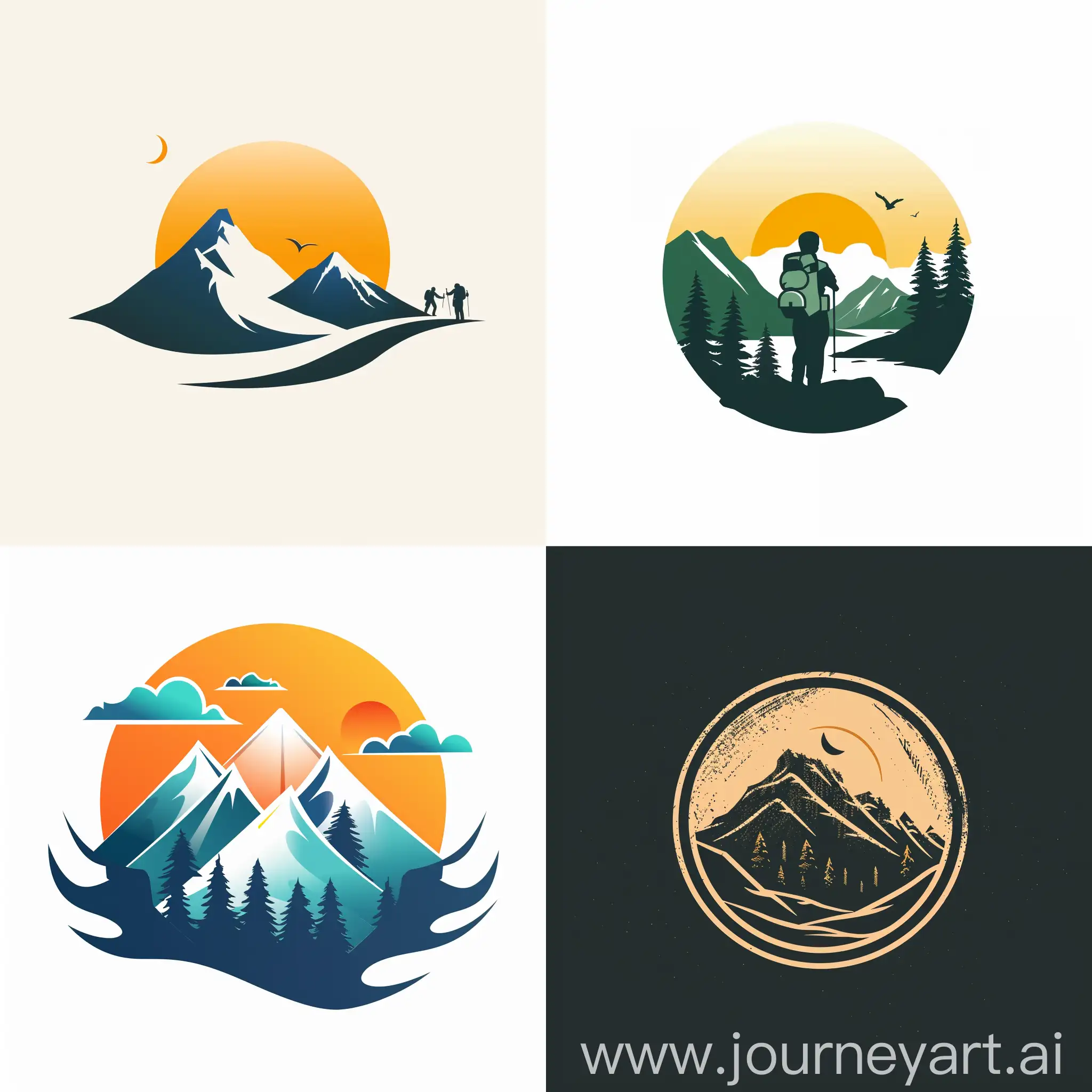 Exploring-Nature-Hiking-Logo-Design
