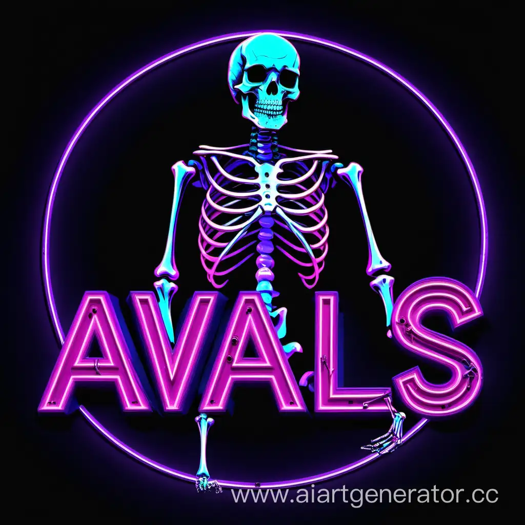Neon-Style-Skeleton-with-Avals-Inscription