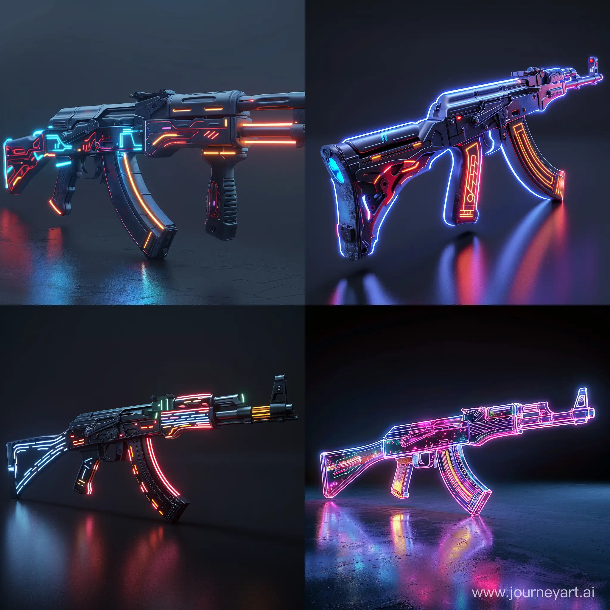 Futuristic-AK47-with-RGB-PeLEDs-in-Octane-Render-Environment